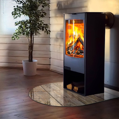 Kachel vloerplaat semi-ovale Houten plank textuur