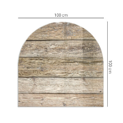 Kachel vloerplaat semi-ovale Houten plank textuur