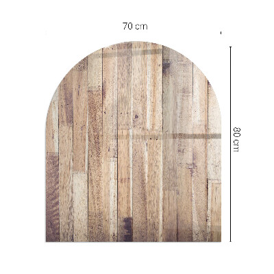 Vloerplaat openhaard semi-ovale Houten plank in de lay-out