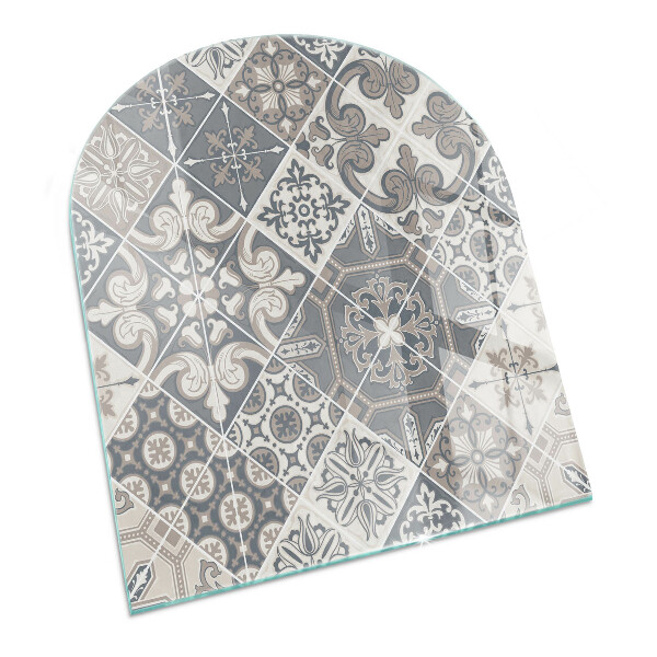 Vloerplaat openhaard semi-ovale Decoratief mozaïekpatroon