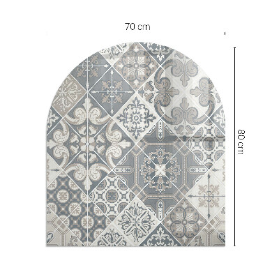 Vloerplaat openhaard semi-ovale Decoratief mozaïekpatroon