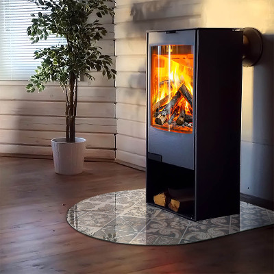Vloerplaat openhaard semi-ovale Decoratief mozaïekpatroon