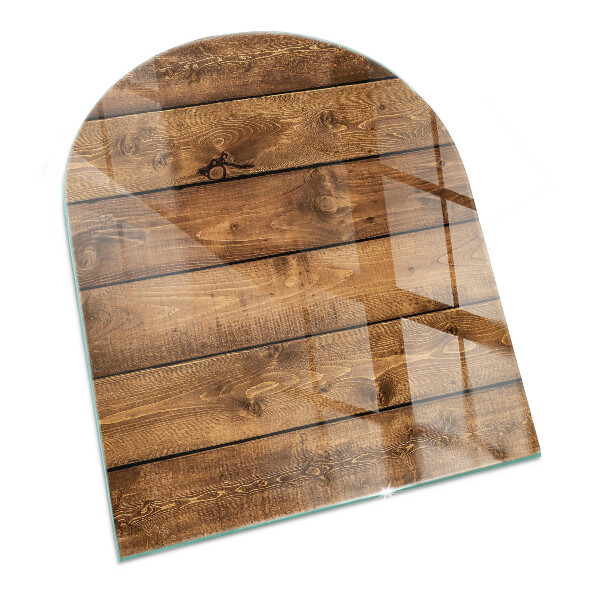 Vloerplaat openhaard semi-ovale Houten plank met nerf