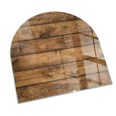 Vloerplaat openhaard semi-ovale Houten plank met nerf