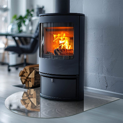 Kachel vloerplaat semi-ovale Elegant plantenpatroon