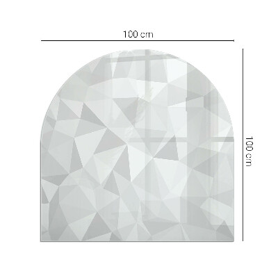 Vloerplaat openhaard semi-ovale Abstract geometrisch patroon