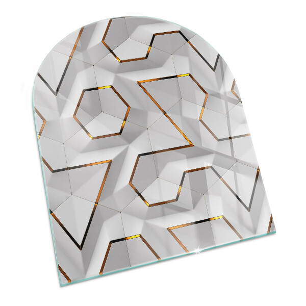 Kachel vloerplaat semi-ovale Geometrisch 3D-patroon
