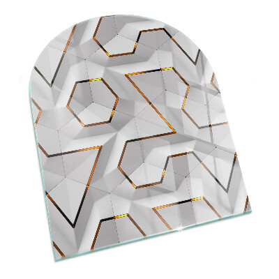 Kachel vloerplaat semi-ovale Geometrisch 3D-patroon