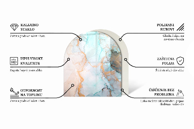 Kachel vloerplaat semi-ovale Geometrisch 3D-patroon