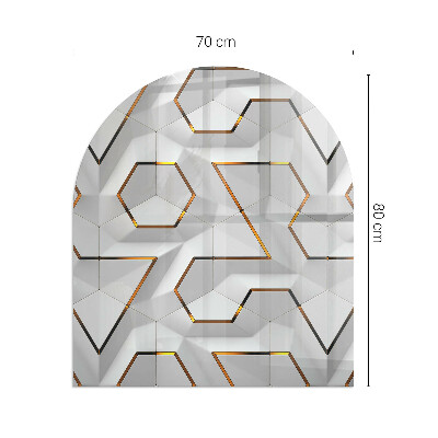 Kachel vloerplaat semi-ovale Geometrisch 3D-patroon