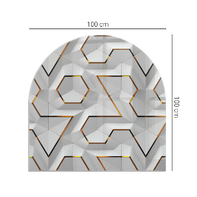 Kachel vloerplaat semi-ovale Geometrisch 3D-patroon