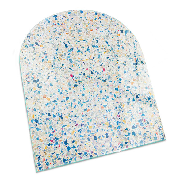 Vloerplaat openhaard semi-ovale Abstract textuurpatroon