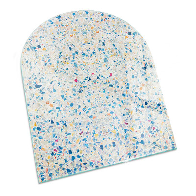 Vloerplaat openhaard semi-ovale Abstract textuurpatroon