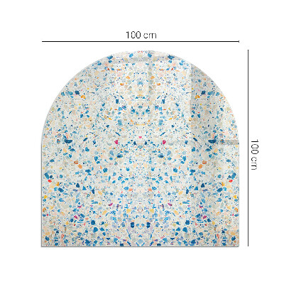 Vloerplaat openhaard semi-ovale Abstract textuurpatroon