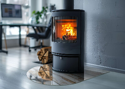 Kachel vloerplaat semi-ovale Beschadigd houten bord
