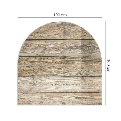 Kachel vloerplaat semi-ovale Natuurlijke houten planken