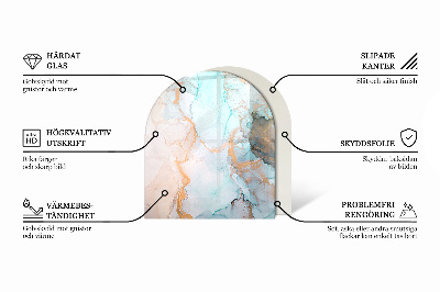 Kachel vloerplaat semi-ovale Abstract vloeistofpatroon