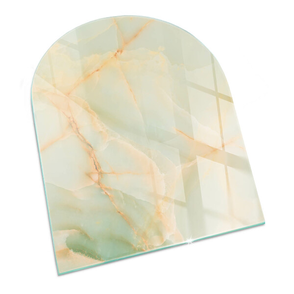 Vloerplaat openhaard semi-ovale Abstract marmerpatroon