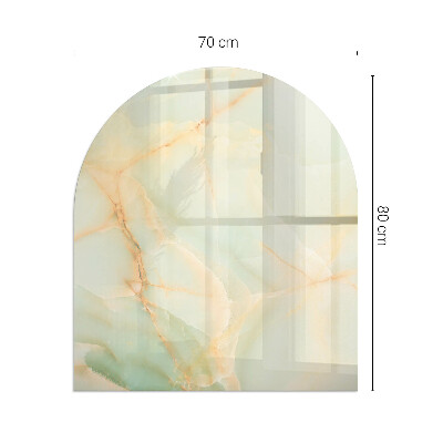 Vloerplaat openhaard semi-ovale Abstract marmerpatroon