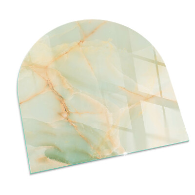 Vloerplaat openhaard semi-ovale Abstract marmerpatroon