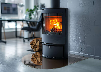 Vloerplaat openhaard semi-ovale Kleur Bruin
