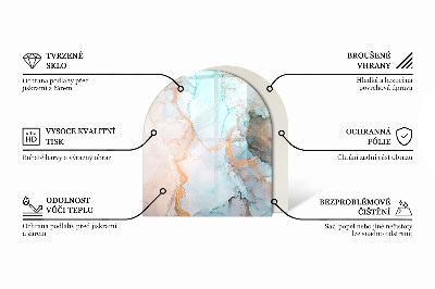 Vloerplaat openhaard semi-ovale Kleur Grijs