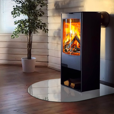 Vloerplaat openhaard semi-ovale Kleur Grijs