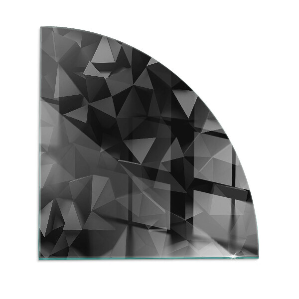 Plaat onder houtkachel kwart Driedimensionale geometrie