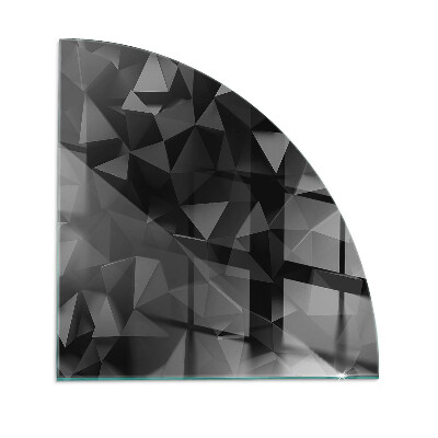 Plaat onder houtkachel kwart Driedimensionale geometrie