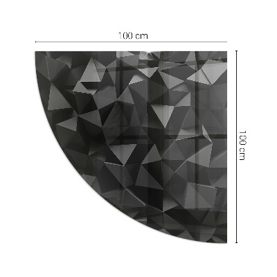 Plaat onder houtkachel kwart Driedimensionale geometrie