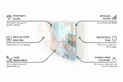 Plaat onder houtkachel kwart Abstract organisch patroon