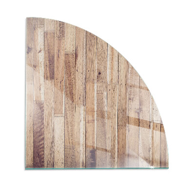 Plaat onder houtkachel kwart Houten plank in de lay-out