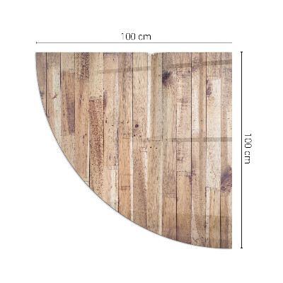 Plaat onder houtkachel kwart Houten plank in de lay-out