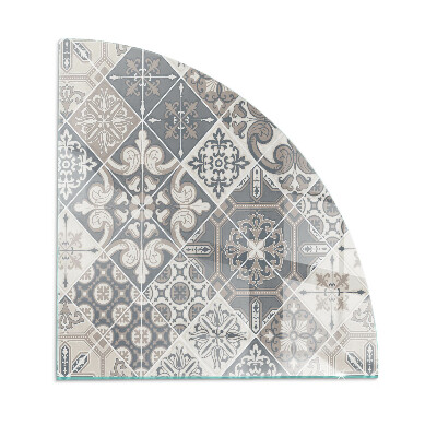 Plaat onder houtkachel kwart Decoratief mozaïekpatroon