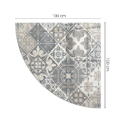 Plaat onder houtkachel kwart Decoratief mozaïekpatroon