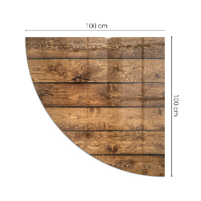 Plaat onder houtkachel kwart Houten plank met nerf
