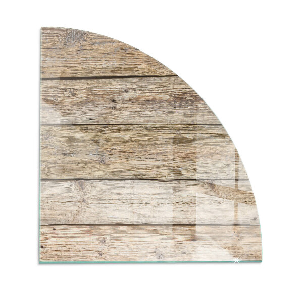 Plaat voor onder houtkachel kwart Natuurlijke houten planken