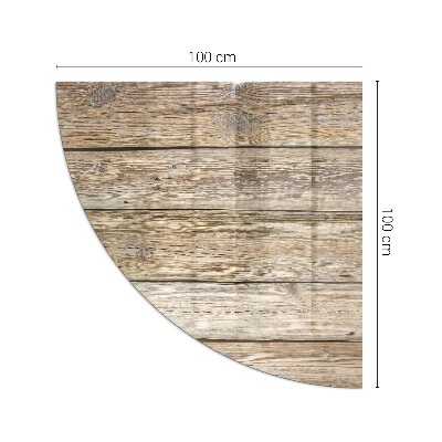 Plaat voor onder houtkachel kwart Natuurlijke houten planken
