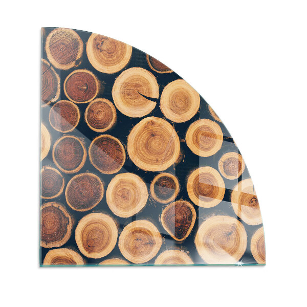 Plaat onder houtkachel kwart Doos met gesneden hout