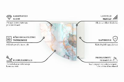 Plaat onder houtkachel kwart Abstract marmerpatroon