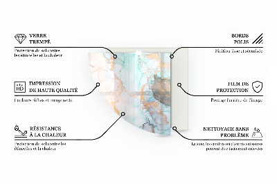 Plaat onder houtkachel kwart Abstract marmerpatroon