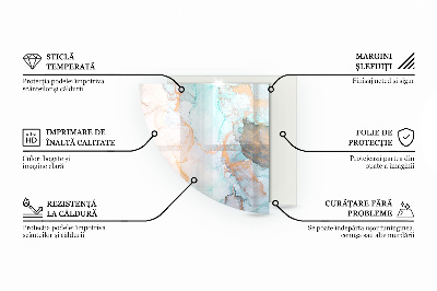 Plaat onder houtkachel kwart Abstract marmerpatroon