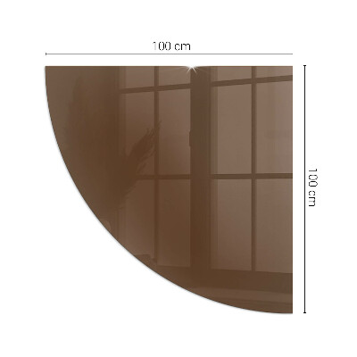 Plaat onder houtkachel kwart Kleur Bruin