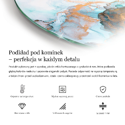 Plaat onder houtkachel kwart Kleur Olijf
