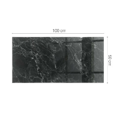 Vloerplaat voor houtkachel rechthoekig Elegant marmerpatroon