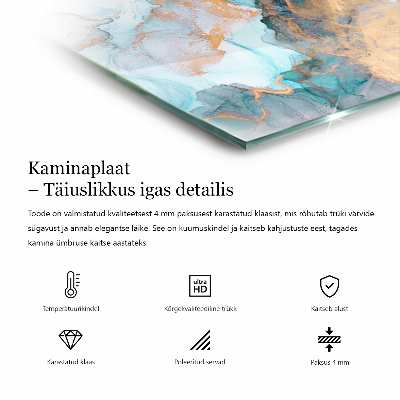 Vloerplaat voor houtkachel rechthoekig Abstract textuurpatroon