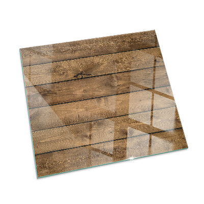 Vloerplaat voor houtkachel rechthoekig Houten plank met nerf