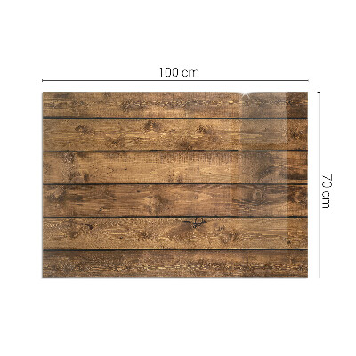 Vloerplaat voor houtkachel rechthoekig Houten plank met nerf