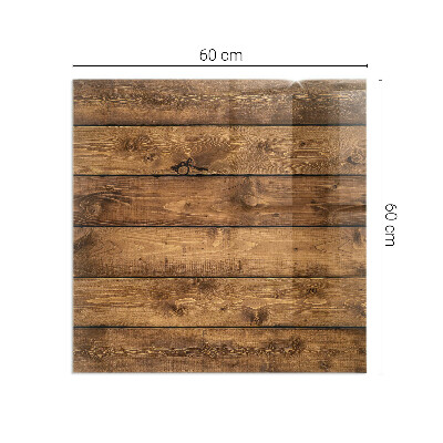 Vloerplaat voor houtkachel rechthoekig Houten plank met nerf