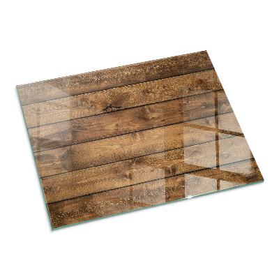 Vloerplaat voor houtkachel rechthoekig Houten plank met nerf